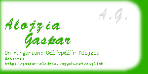 alojzia gaspar business card